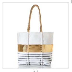 Sea bags grey mariner striped tote